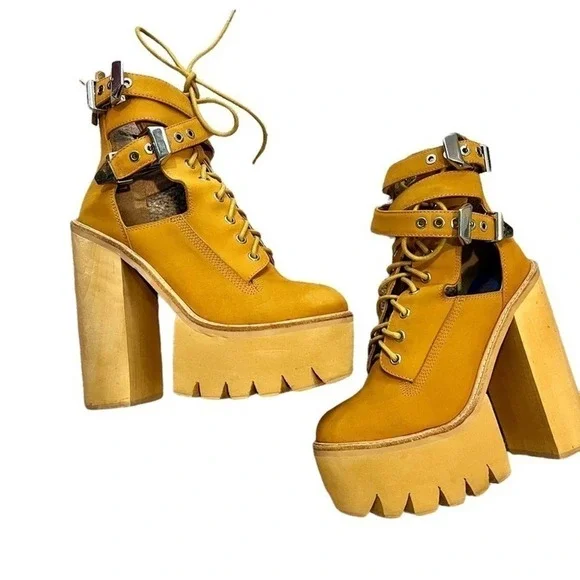 Jeffery Campbell The Abner Platform Size; 8.5 #006 - Picture 2 of 12